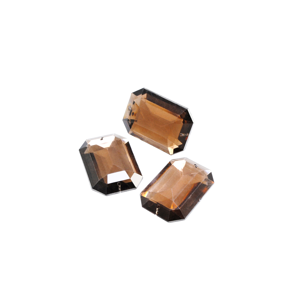 Стразы стеклянные пришивные многранник (28*40мм) янтарный, 1тыс.шт. Стразы пришивные