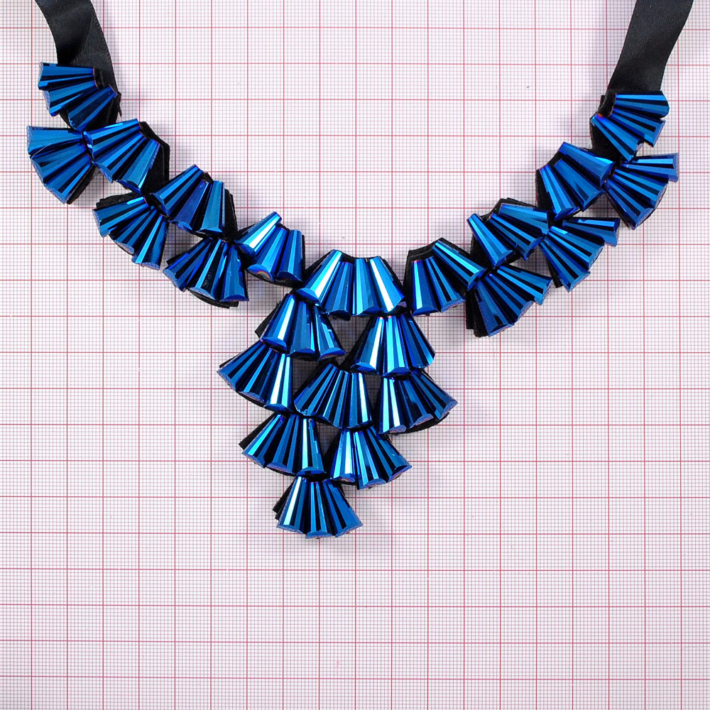 Воротник Пагода 2 уровня синие Колокольчики, шт. Воротники