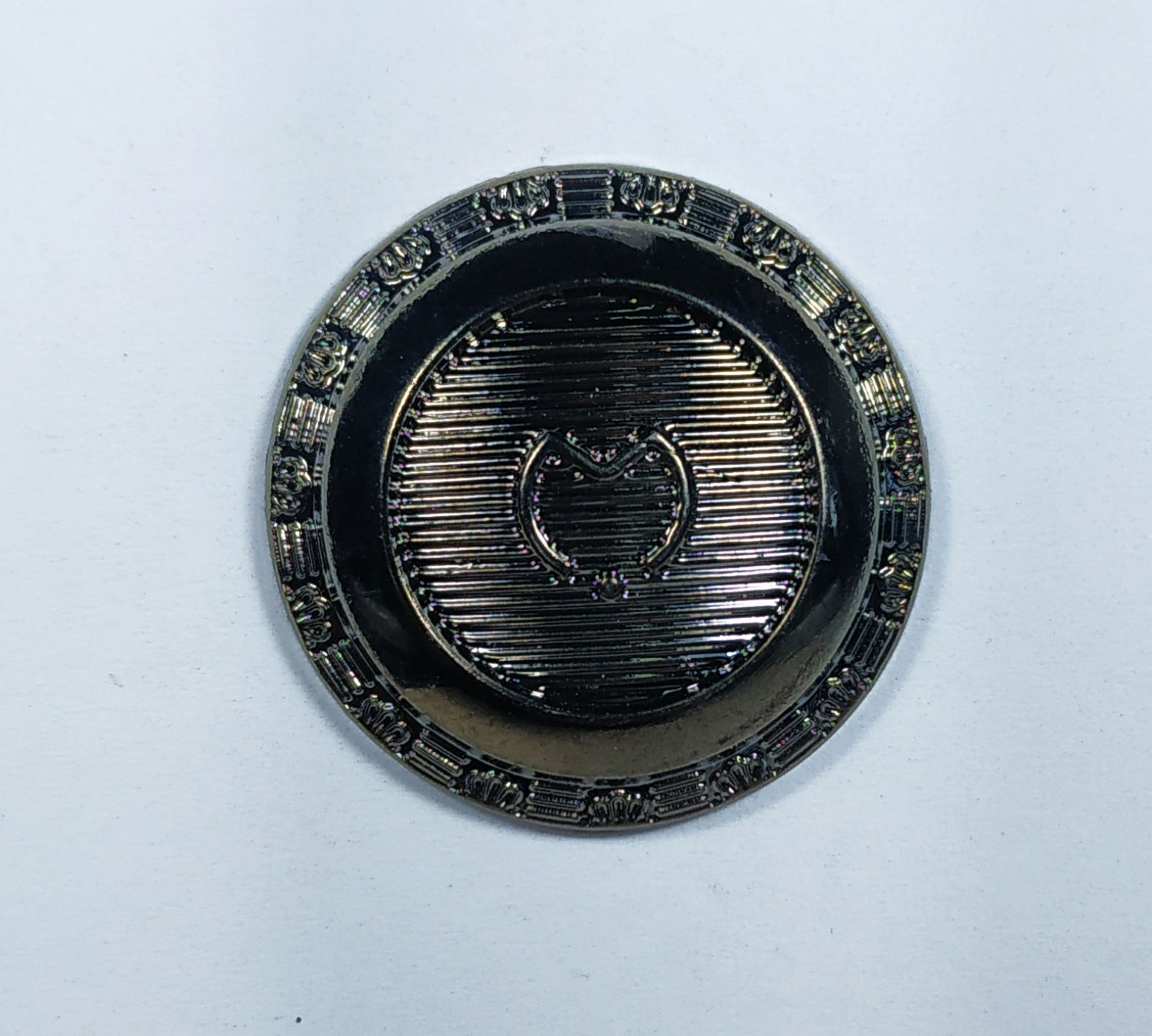 Пуговица TR-14 BN 24мм. Пуговица металлизированная