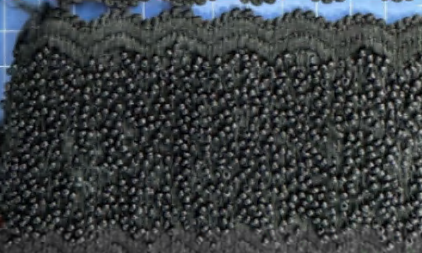 Резинка 7см с черным бисером, черный, ярд. Резинка