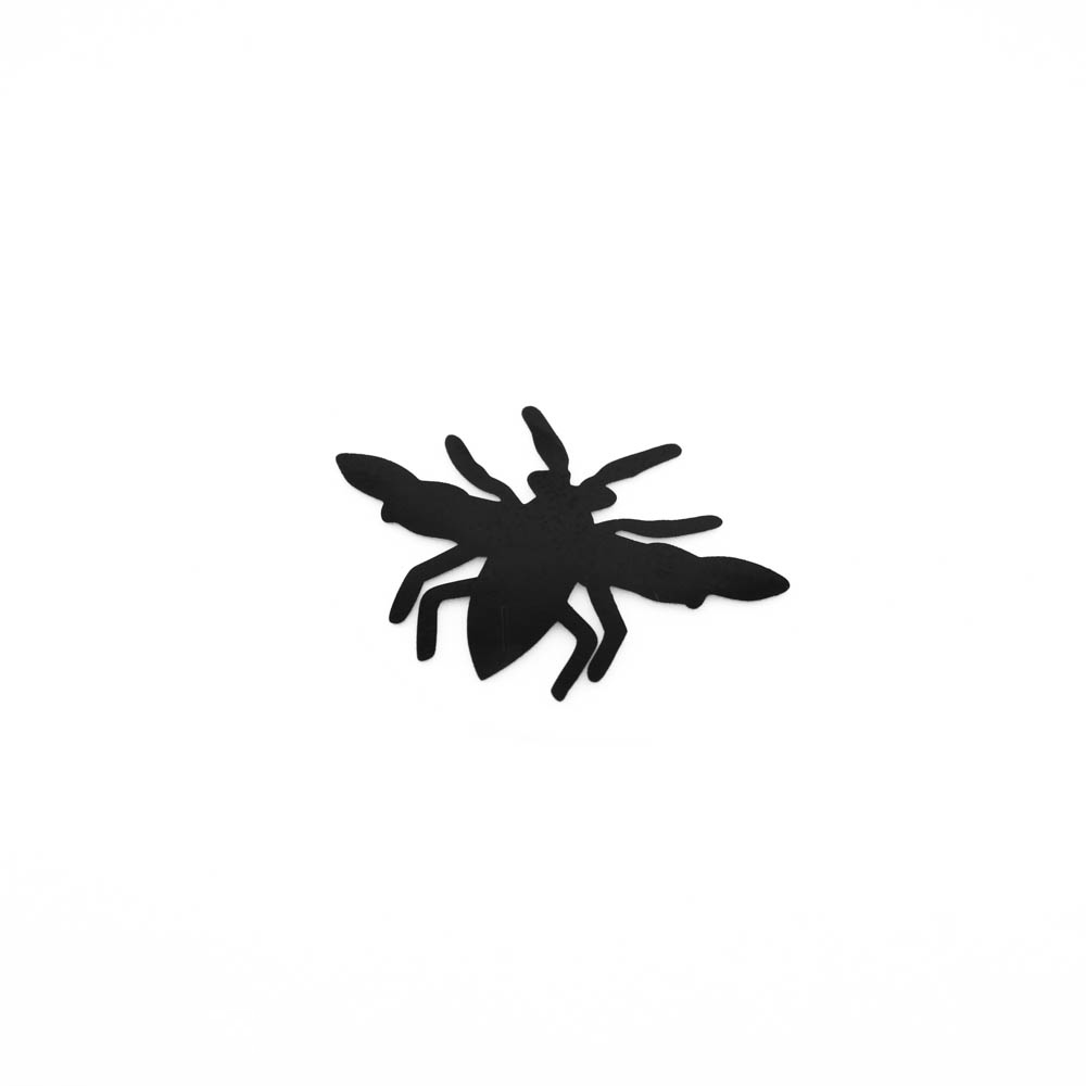 Термоаппликация резиновая Овод белая, черный рисунок 61*43мм, шт. Термоаппликации Резиновые Клеенка