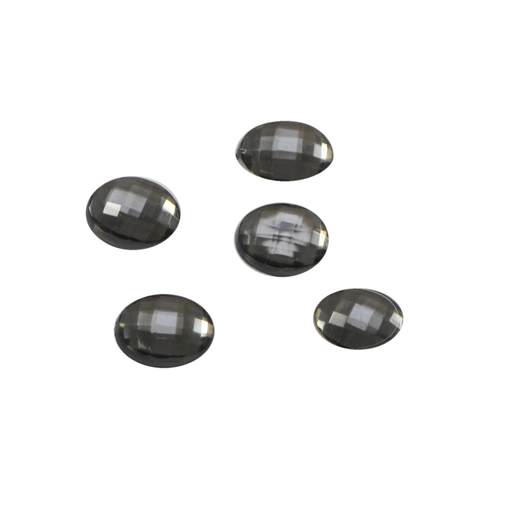 Стразы Д на клей, овал 8*10мм темн-серый 20, 1тыс.шт. Стразы на клей