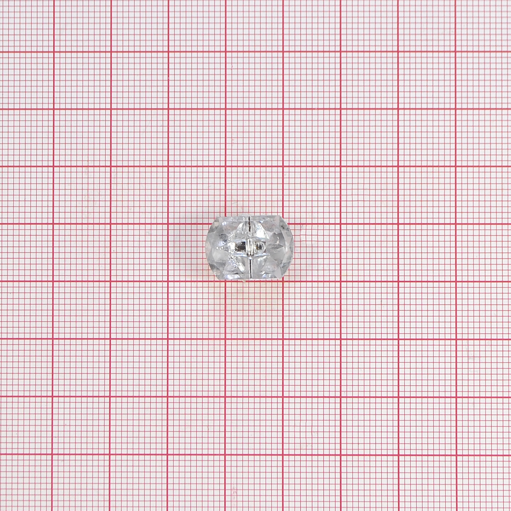 Пуговица Кристалл 3142 16мм белая прямоугольная, шт. Пуговица Акрил, Кристалл