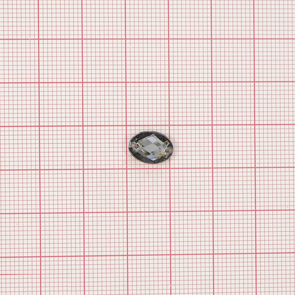 Стразы Д пришивн. овал 8*10мм серый 6, 1тыс.шт. Стразы пришивные