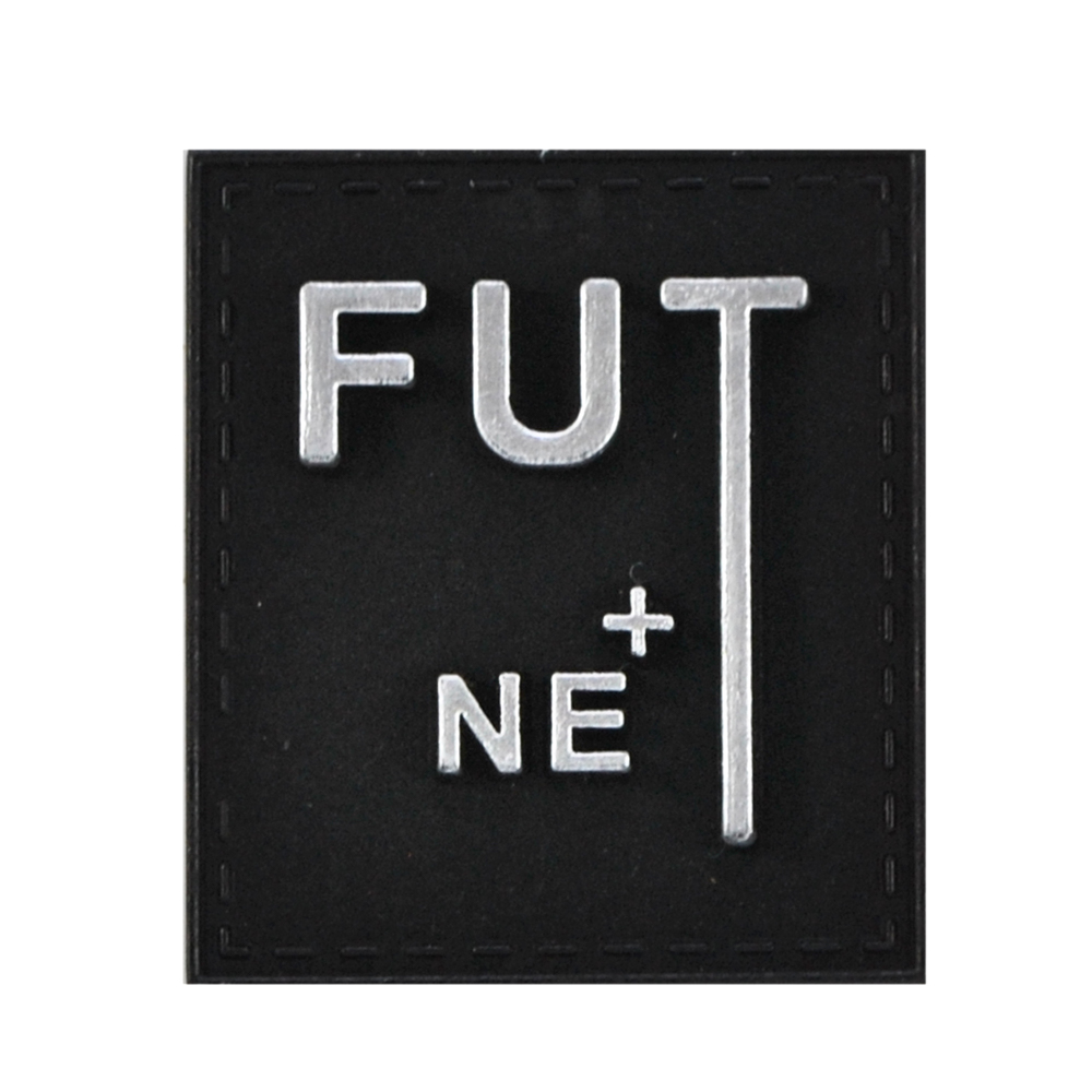 Лейба кожзам FUT, 3,5*4см, черный, серебро, шт. Лейба Кожзам