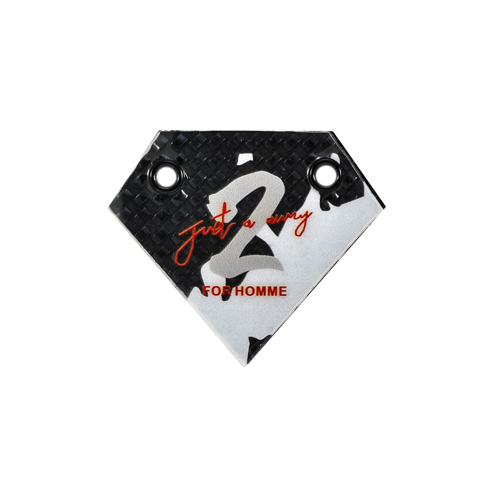 Лейба клеенка FOR HOMME 5,5*6,5см, черный, серый, красный, шт. Лейба Клеенка