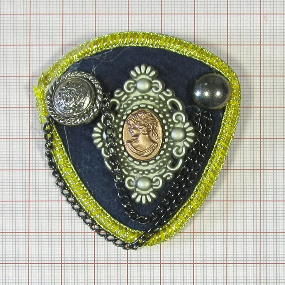Брошь № 45 ромб Елизавета, 2 пуговицы, шт. Броши