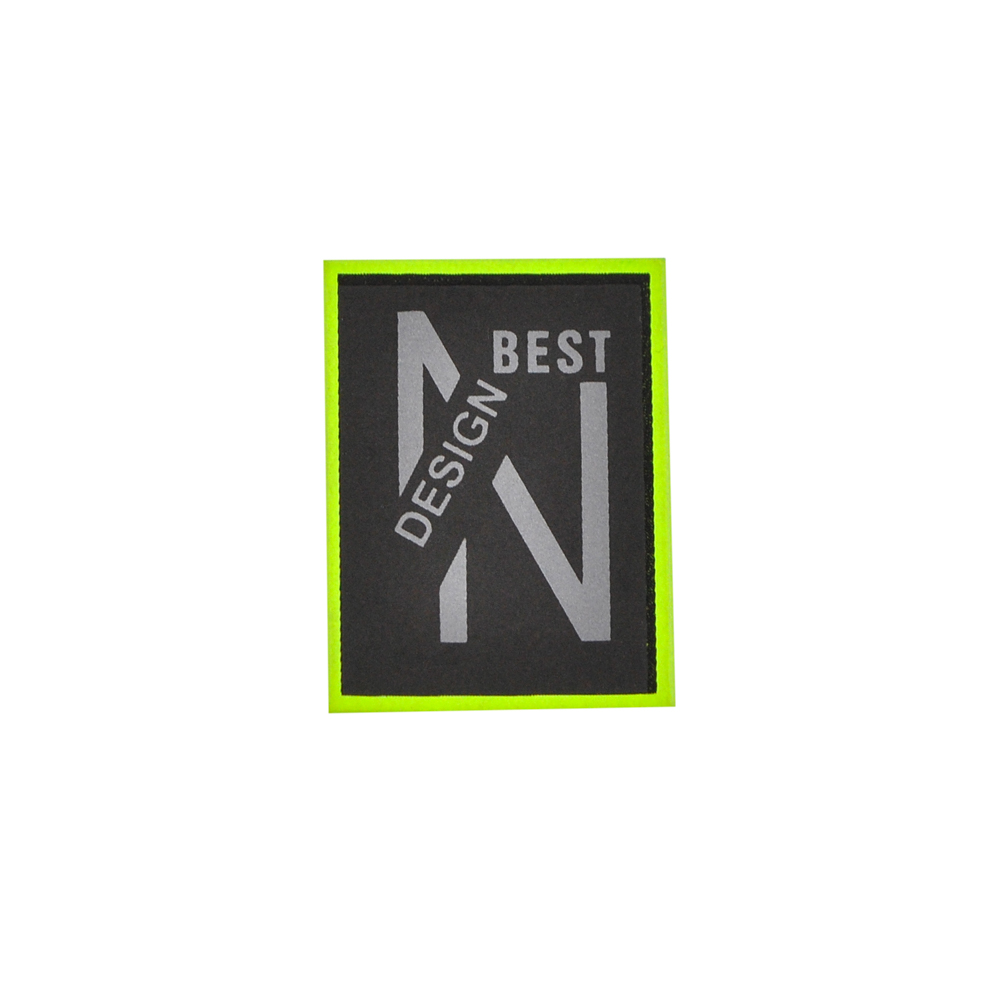 Лейба светоотр. DESIGN BEST, 3*4см, черный, зеленый, серебро, шт. Лейба Резина