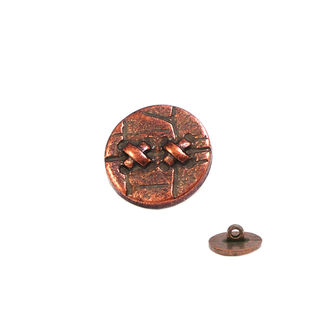 Пуговица TR №261 medn 17мм. Пуговица металлизированная
