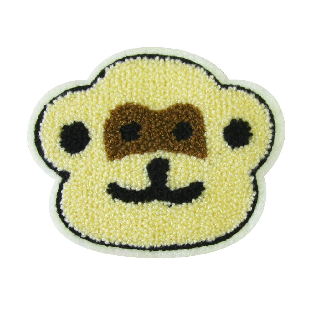 Нашивка махровая Обезьянка 105*85мм бежевая, коричневая, шт. Нашивка Махровая