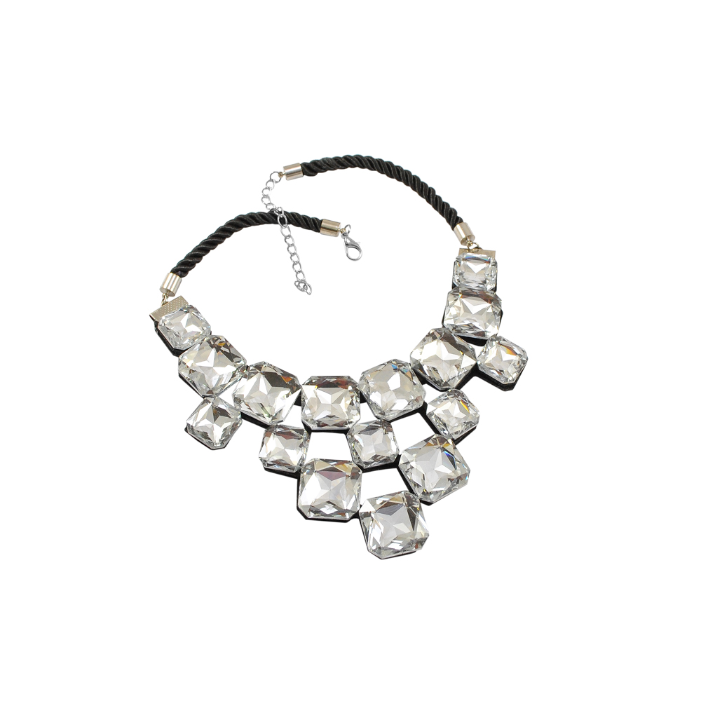 Воротник Пагода кубики украшение из страз кристалл, на застежке, шт. Воротники