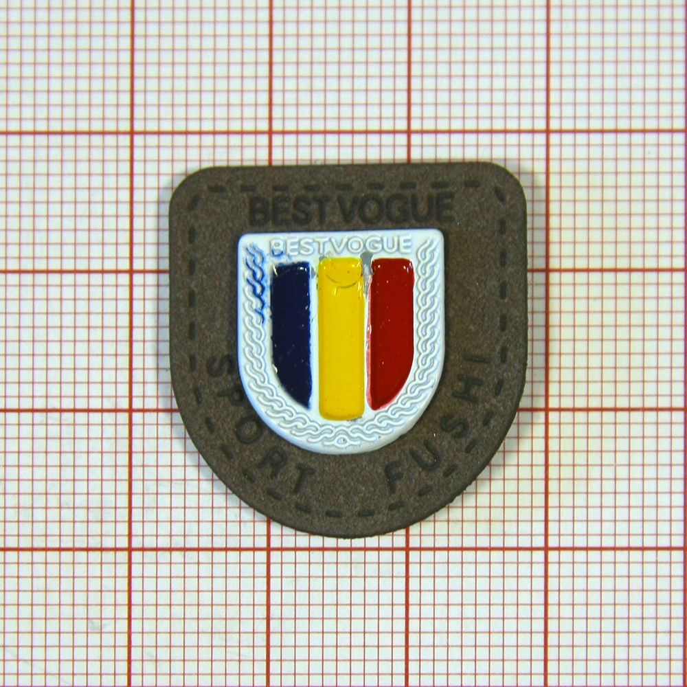 Лейба нубук A9957 Best VOGUE, коричневый, 26*27мм, эмаль, шт. Лейба Нубук