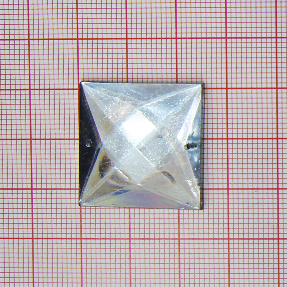 Стразы Д пришивн. квадрат 25*25мм бел.кристал 38 НЕКОНД., 1тыс.шт. Стразы пришивные