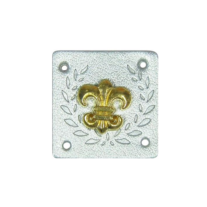 Лейба кожзам A11048 Версаль серебро, 22мм. Лейба Кожзам