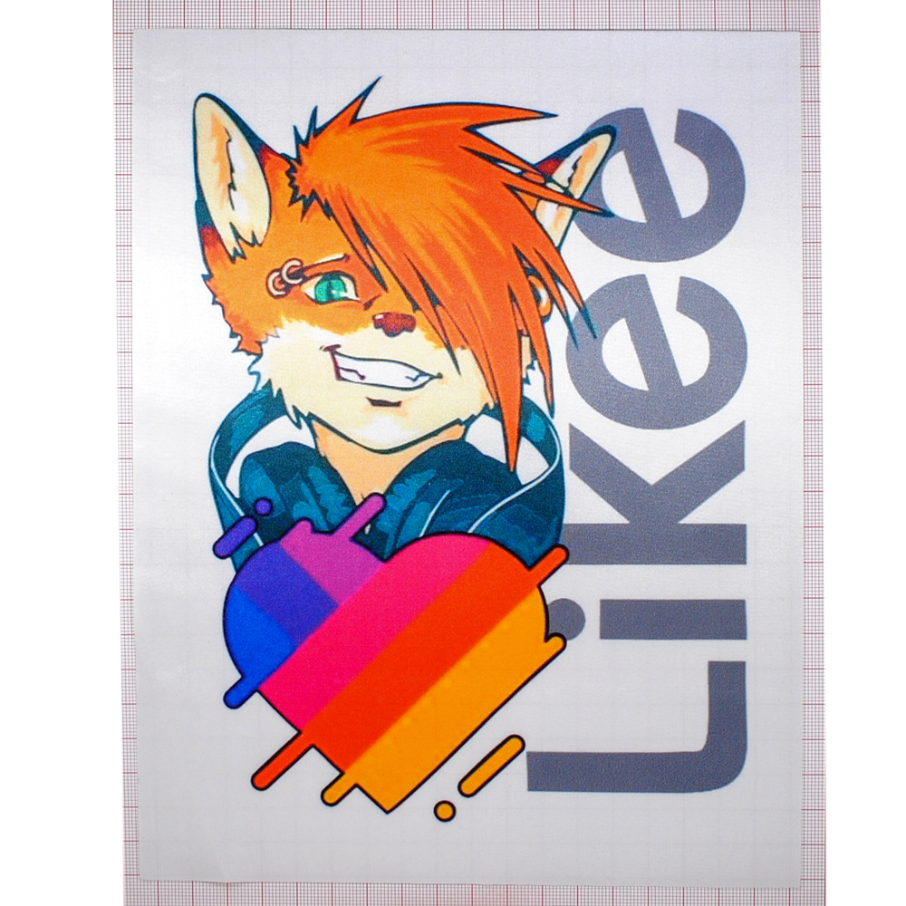 Аппликация пришивная Likee Fox furry DJ Лис-диджей 19*24см, разноцветный, шт. Аппликации Пришивные Постер