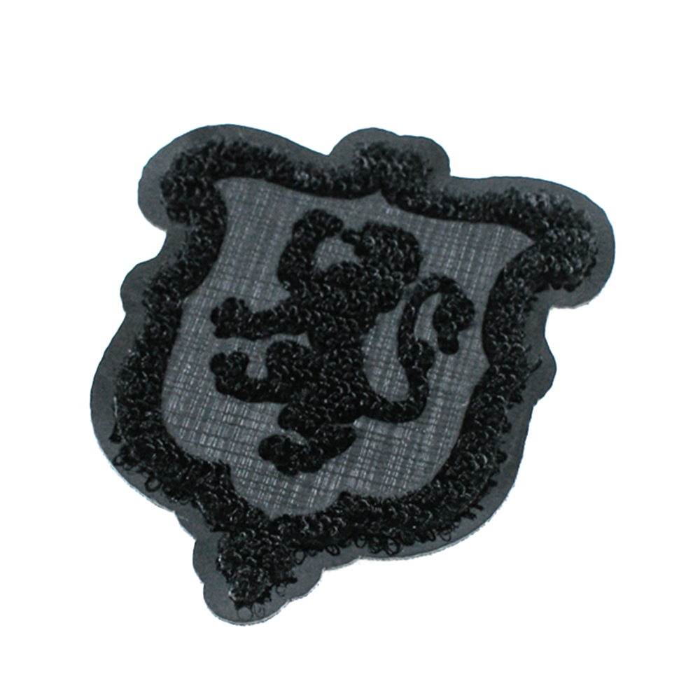 Лейба п/у Герб и вышивка 6*7см черный, ворс. Лейба Кожзам