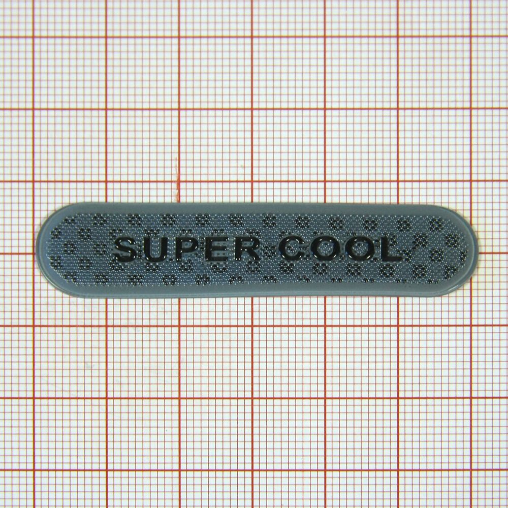 Лейба голограмма Super Cool серо-черная 61*14мм, шт. Лейба Голограмма