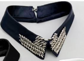 Воротник с декором, синий, шт. Воротники