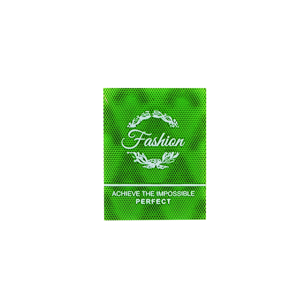 Лейба клеенка Fashion Perfect, 3.5*4.5см, зеленый, белый, шт. Лейба Клеенка