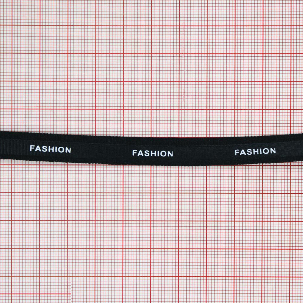 Тесьма FASHION 1см черный и белый, 50ярд. Тесьма