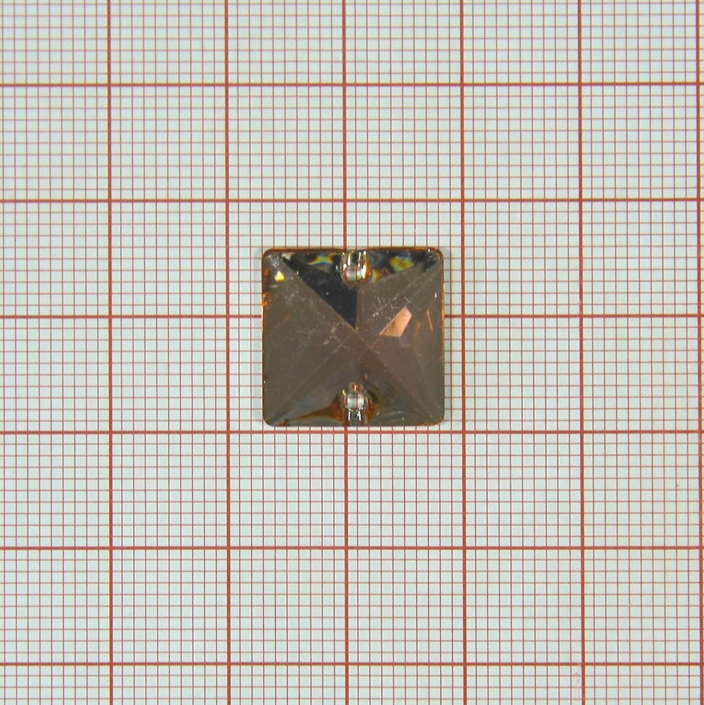 Стразы пришивн. квадрат 15мм розовый Кристалл, шт. Стразы пришивные