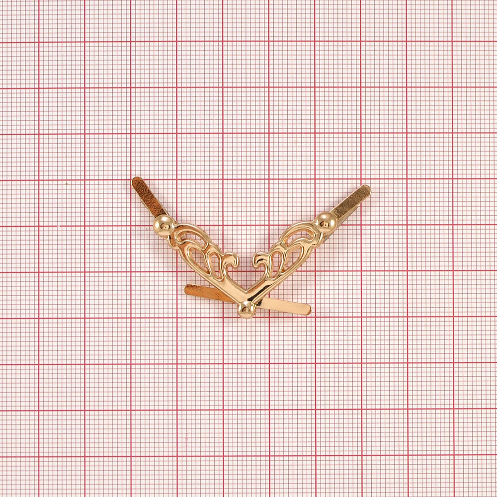 Краб металл Рожки 4см GOLD, шт . Крабы Металл Геометрия Декор