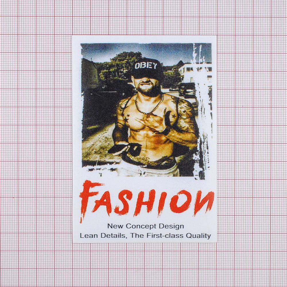 Лейба клеенка Fashion Мужчина, 8*11.5см, черный, красный, белый, серый, шт. Лейба Клеенка