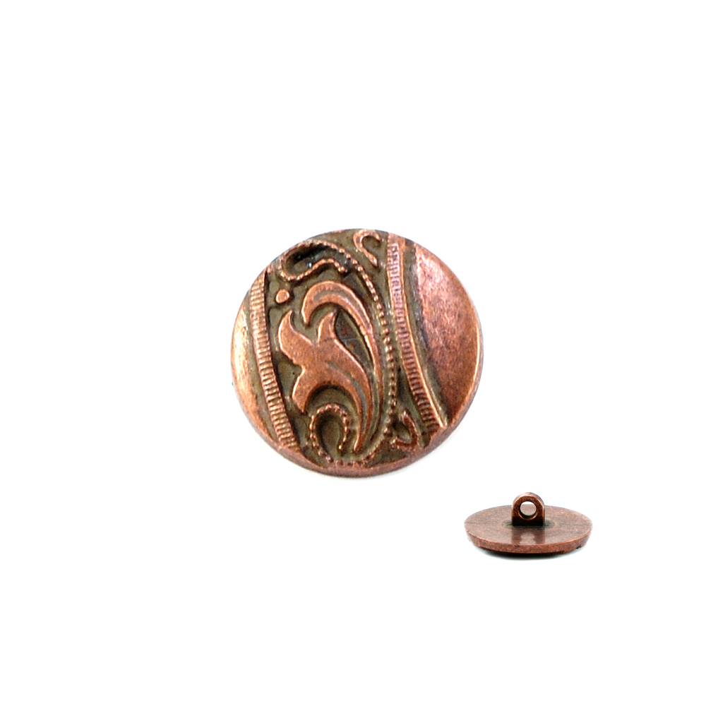 Пуговица TR №266 medn  22мм. Пуговица металлизированная