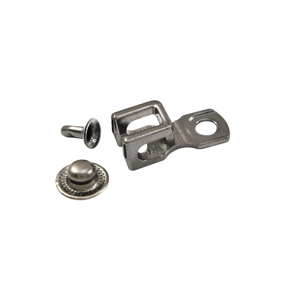 Петля обувная металл с хольнитеном, 21*9*9мм, никель блек, шт. Петля обувная