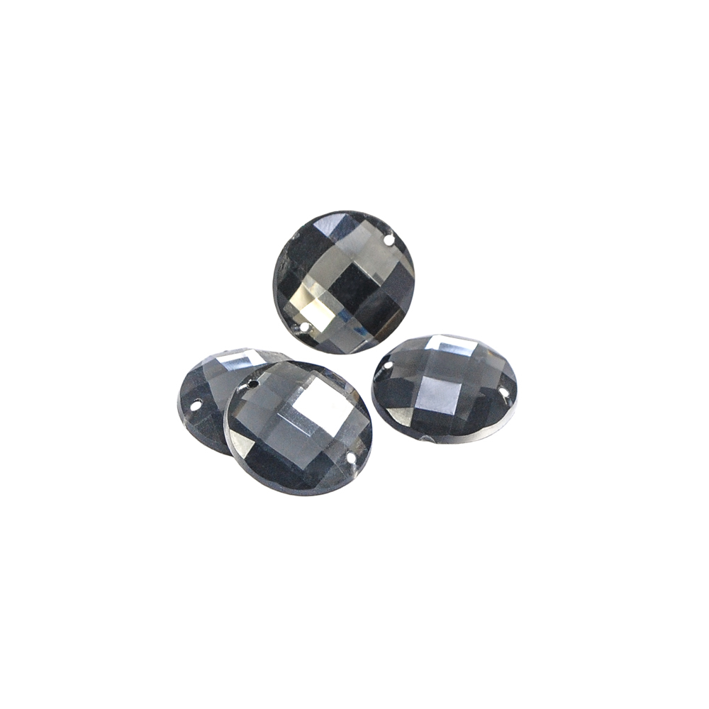 Стразы Д пришивн. круг 18мм серый 6, 1тыс.шт. Стразы пришивные