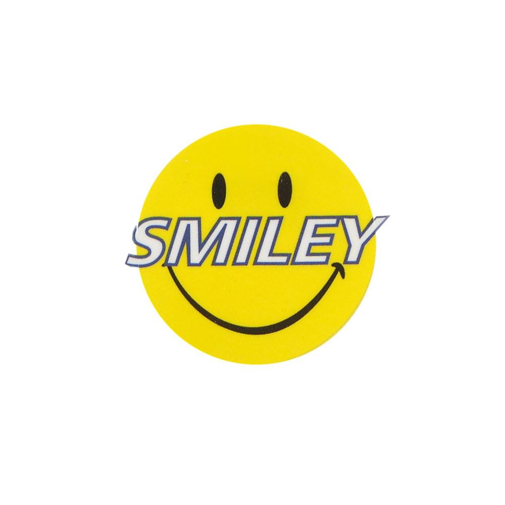 Термоаппликация SMILEY, 4*4,2см, белый, желтый, черный, шт. Термоаппликации Накатанный рисунок