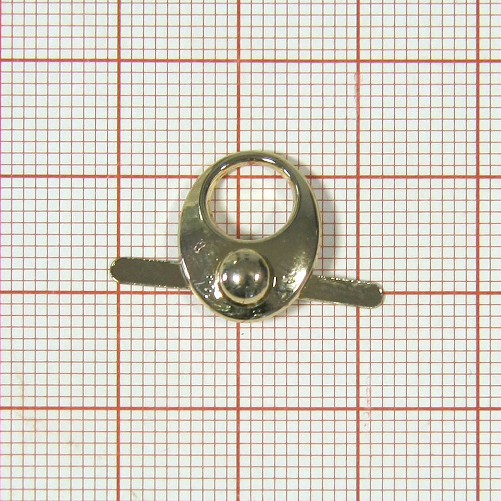 Краб металлический овал 8 1,5см, GOLD, шт. Крабы Металл Геометрия