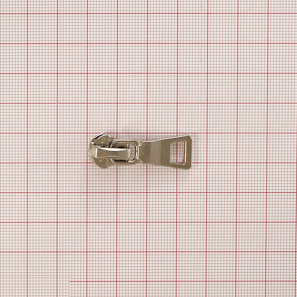 Бегунок металл №5 с подвеской 35*13мм, Трапеция, никель, шт. Бегунок