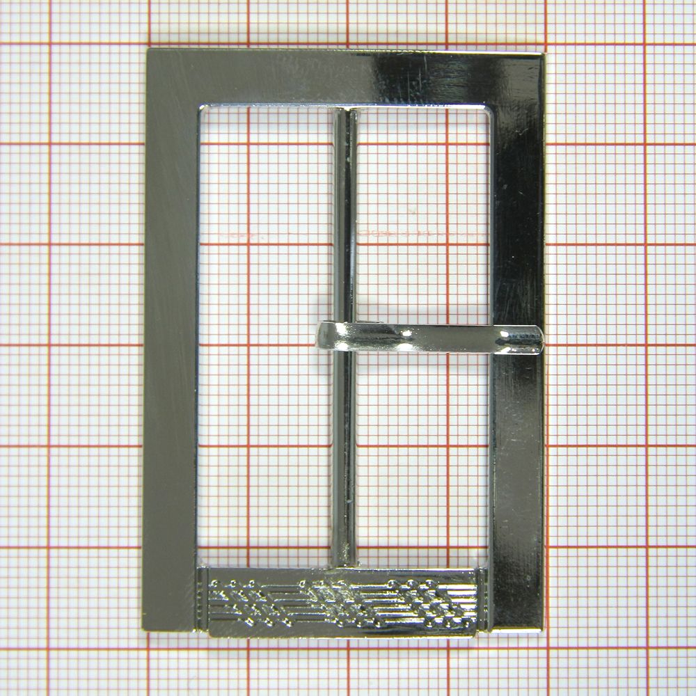 Пряжка металл 21004-5 прямоугольная 4,5см NIKEL . Пряжка
