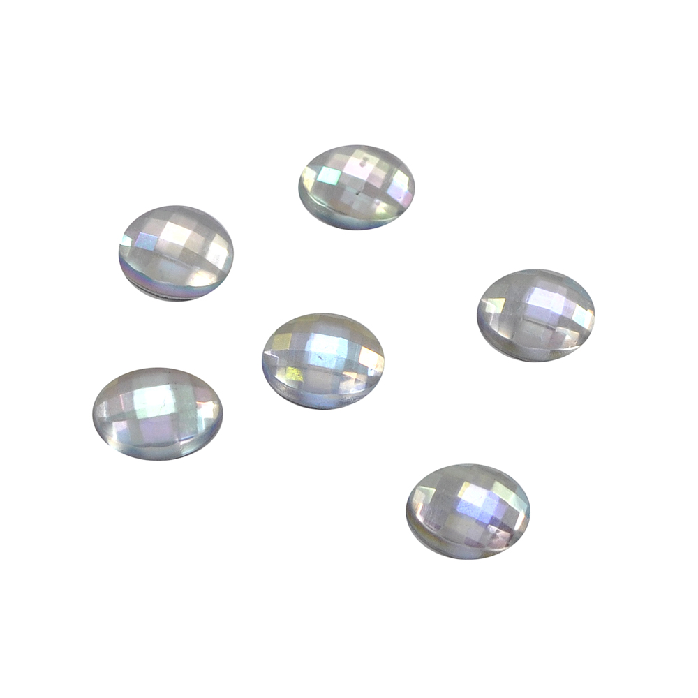 Стразы Д на клей, овал 8*10мм бел.хамелеон 38АВ, 1тыс.шт. Стразы на клей
