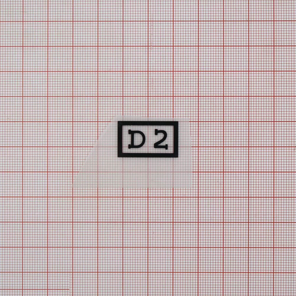 Термоаппликация резиновая прозрачная D2 24*15мм прямоугольная, черный рисунок, шт. Термоаппликации Резиновые Клеенка