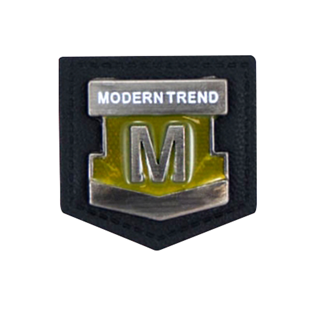 Лейба кожзам M Modern Trend, 30*30мм, черная . Лейба Кожзам