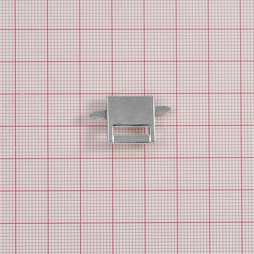 Краб металлический Квадрат-застежка NIKEL, шт . Крабы Металл Геометрия