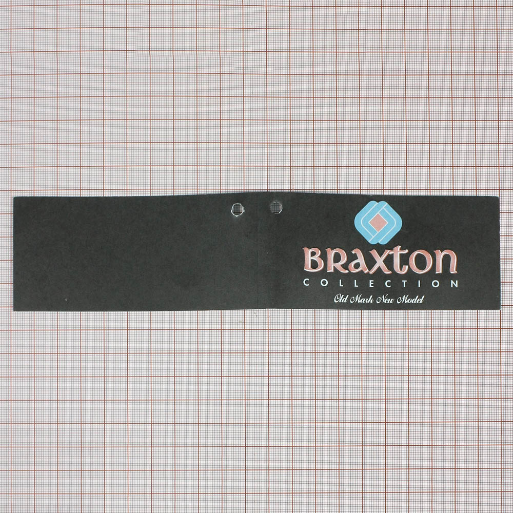 Этикетка бумажная Braxton черная. Этикетка бумага