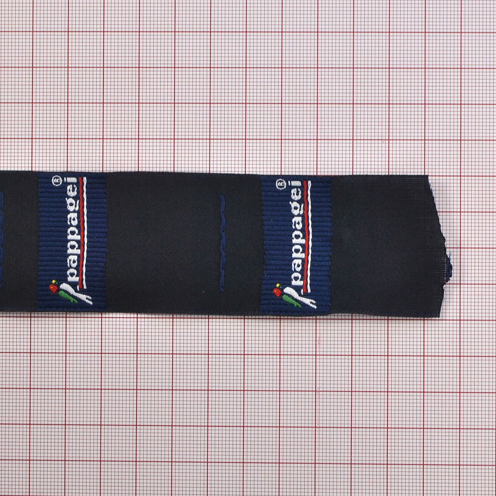 Этикетка тканевая вышитая Pappagei (попугай). Вышивка / этикетка тканевая