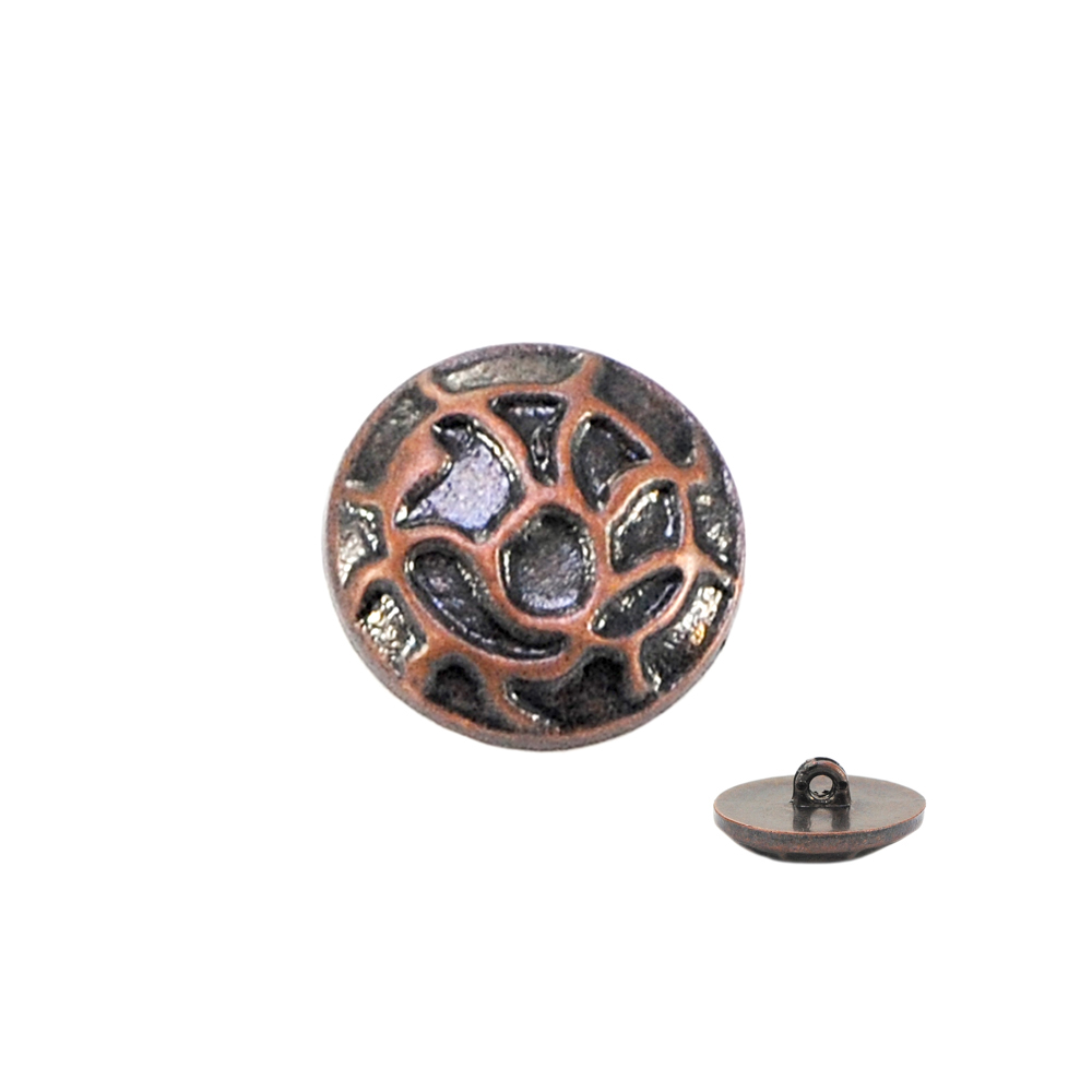 Пуговица TR-20-36 medn 22мм. Пуговица металлизированная