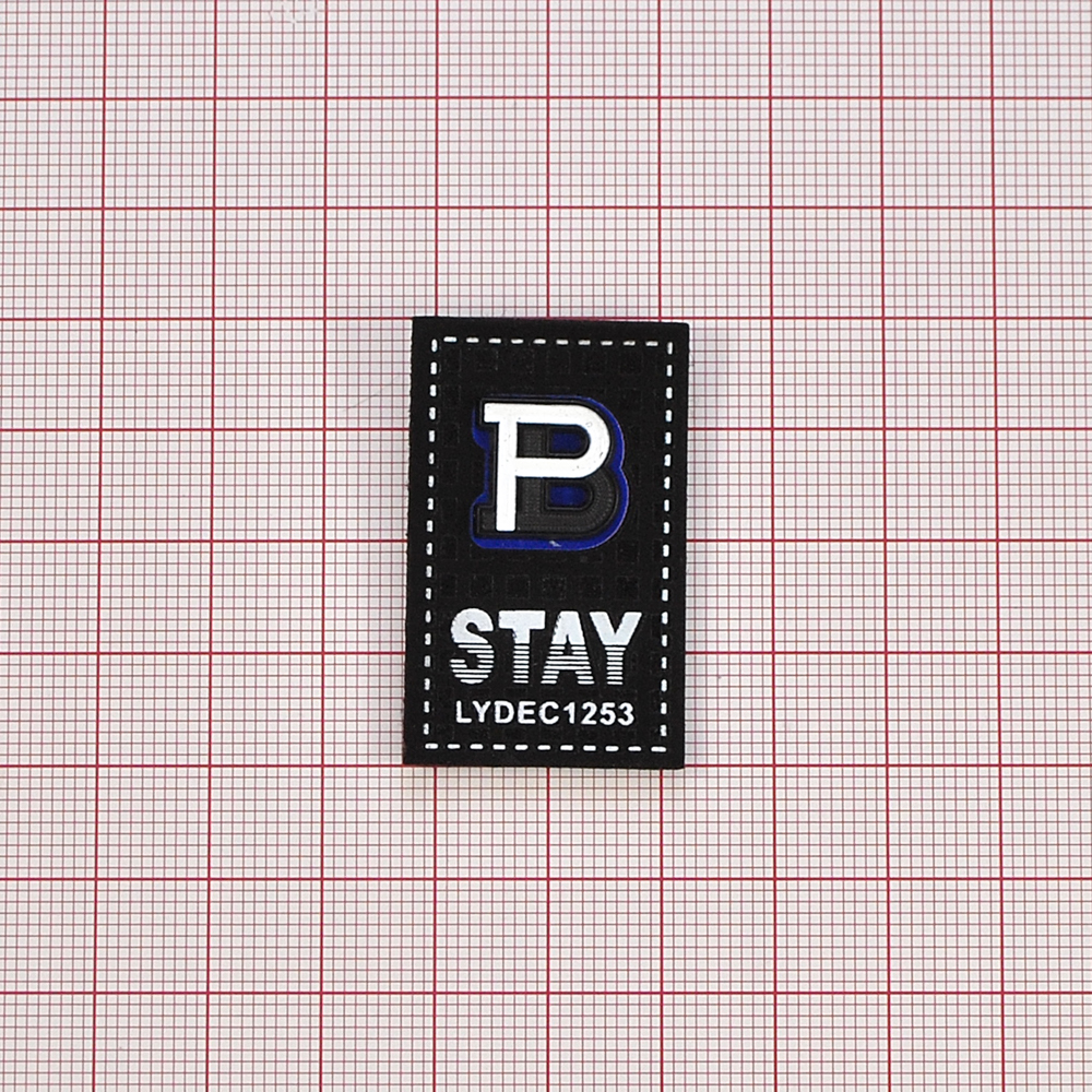 Лейба полиуретан PB STAY,  4*2, 5см, черный, белый, синий, шт. Лейба Кожзам
