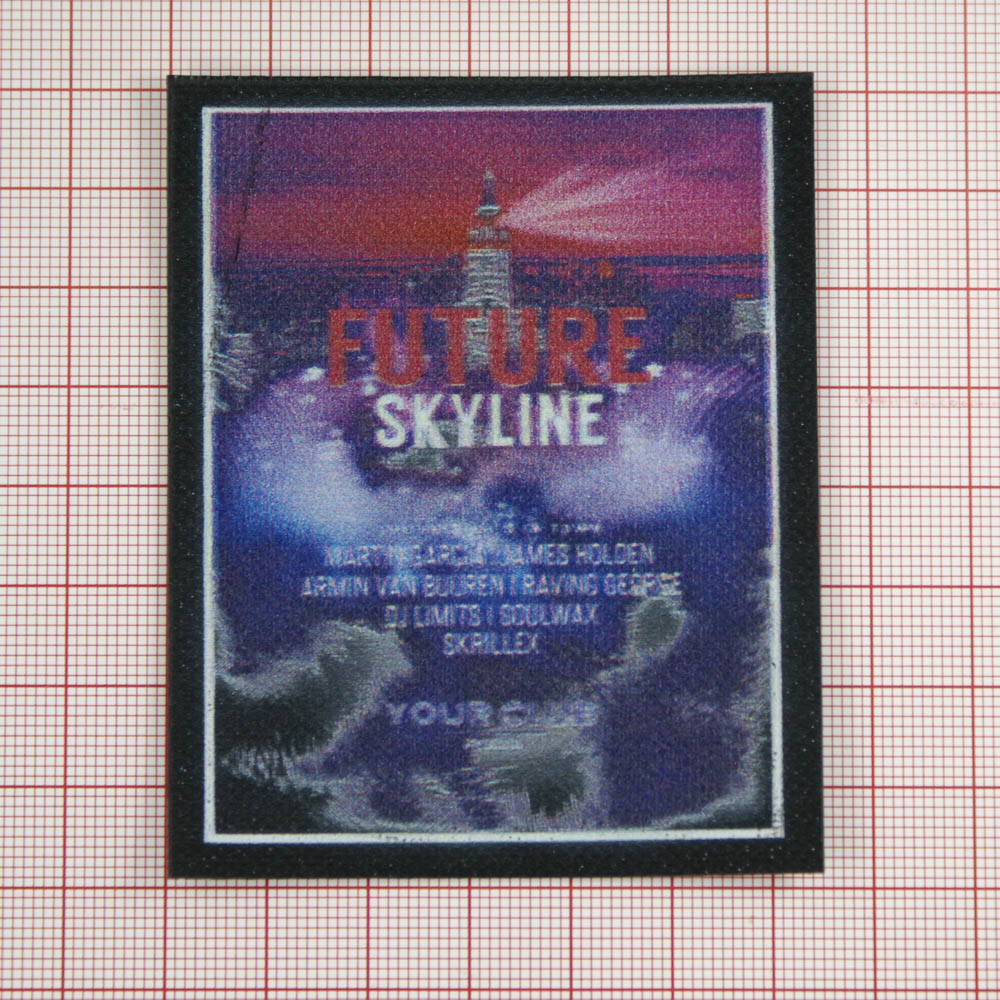 Лейба клеенка блестящая Future Skyline 5,6*7,8см черный, цветной рисунок, шт . Лейба Клеенка