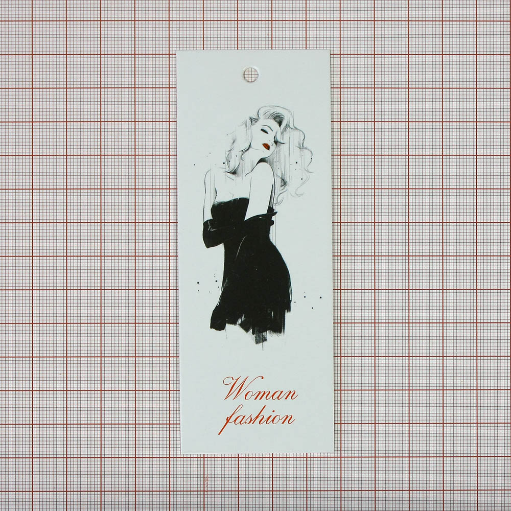 Этикетка бумажная Woman fashion №2 Соблазн, 45*120мм, шт. Этикетка бумага
