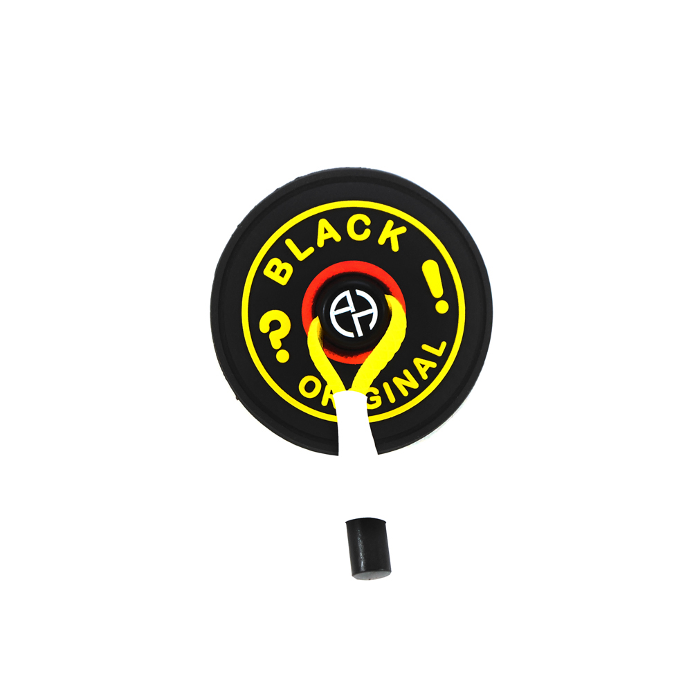 Лейба резиновая со шнурком BLACK ORIGINAL 5*5см, черный, белый, красный, желтый, шт. Лейба Резина
