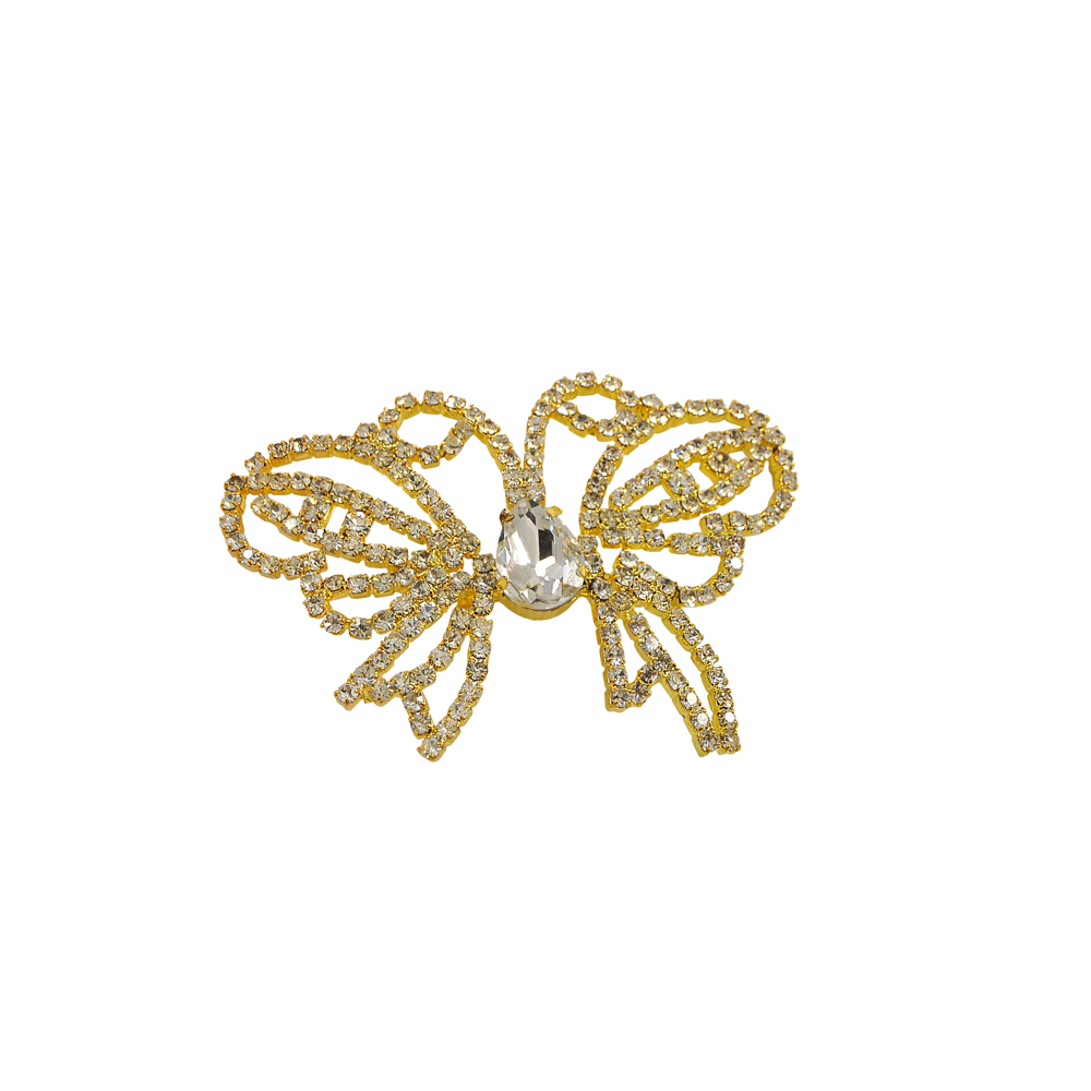 Краб металл61793 GOLD /краб/ Бабочка 7см. Крабы Металл Геометрия Декор