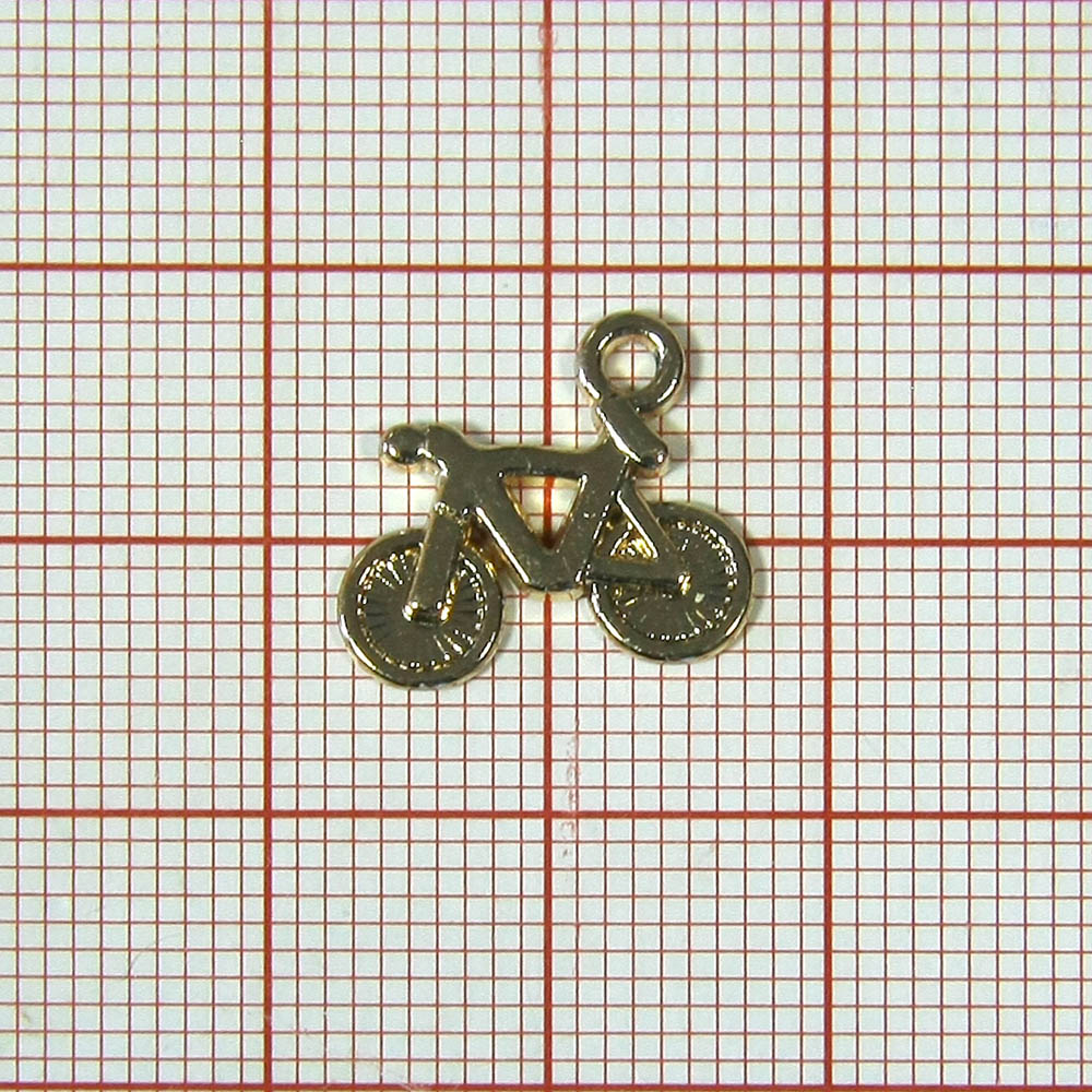 Подвеска металл Велосипед 15*13мм GOLD. Подвески