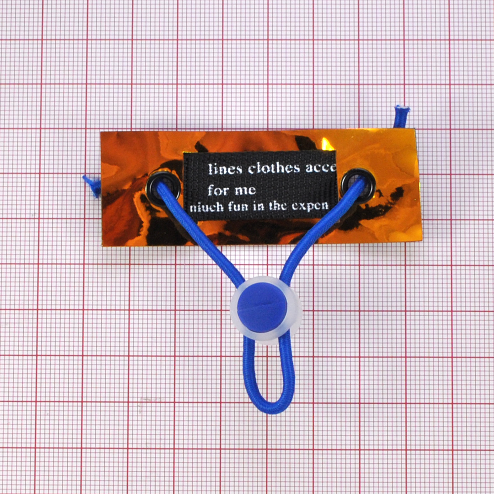 Лейба клеенка светоотражающая FOR ME 2,5*7см, черный, белый, шнурок синий шт. Лейба Клеенка