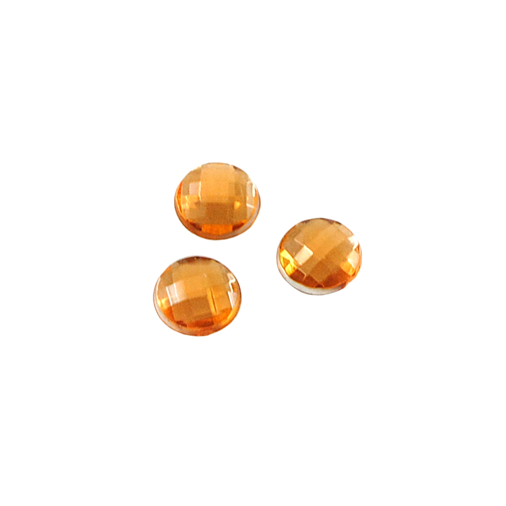 Стразы Д на клей, круг 6мм св-оранж 4, 1тыс.шт. Стразы на клей