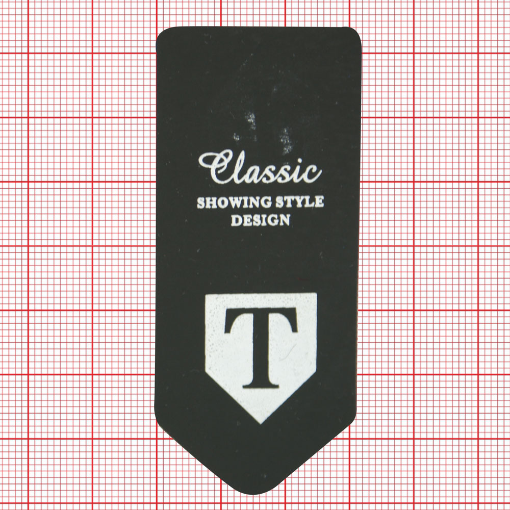 Лейба резиновая CLASSIC Showing style design 32*75 мм погон черный фон, белые буквы, шт. Лейба Резина